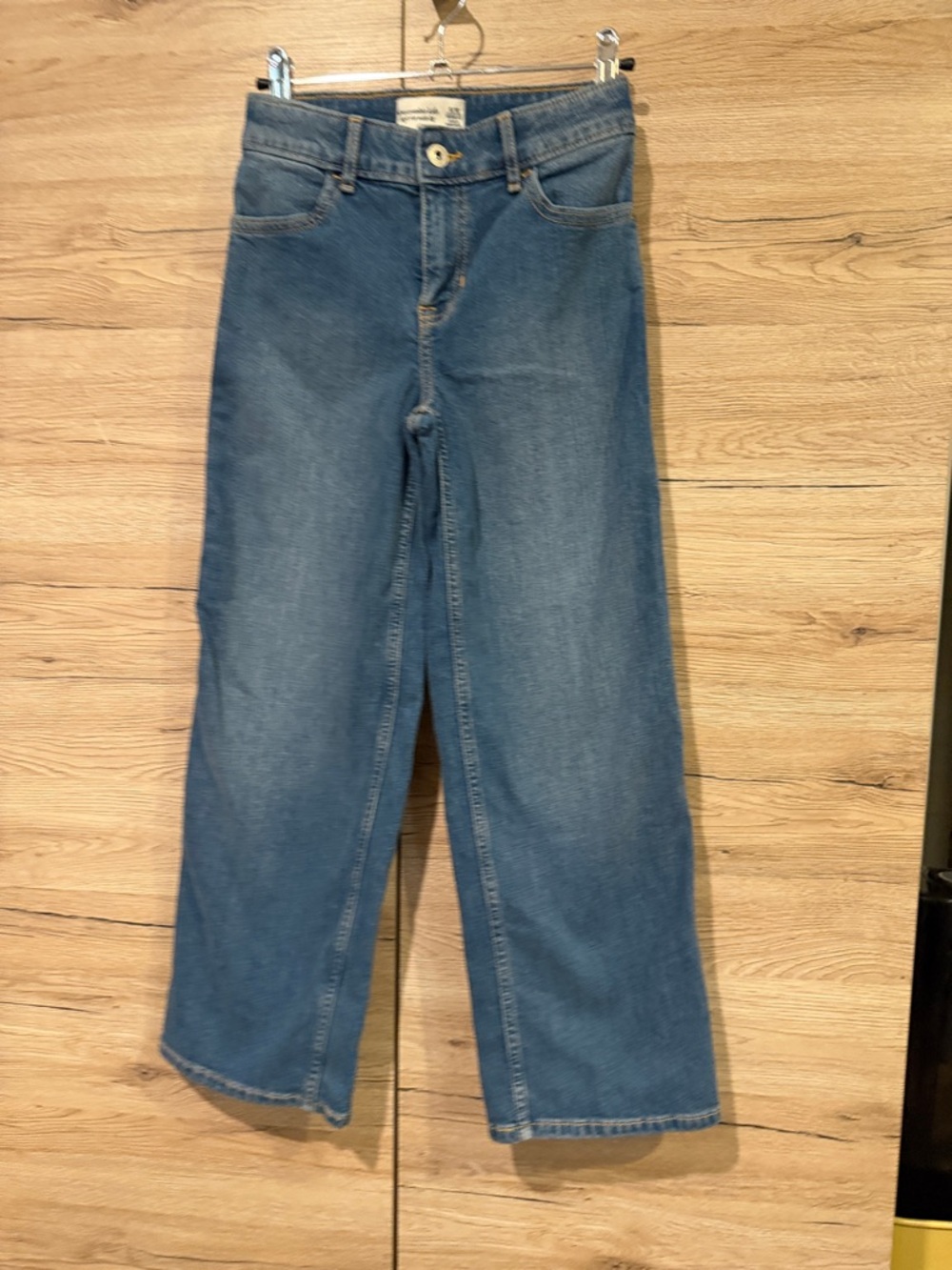 abercrombie kids High Rise Wide Leg Denim Jeans - Blue